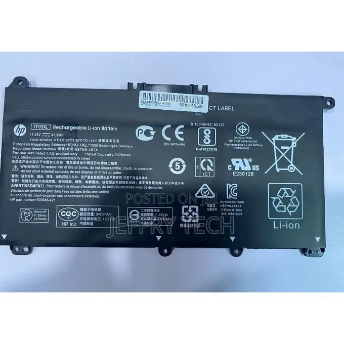 Hp Pavilion X360 14-C 15-Cc Cd 14-Bf Bk Bp Series Laptop Batterytf03xl