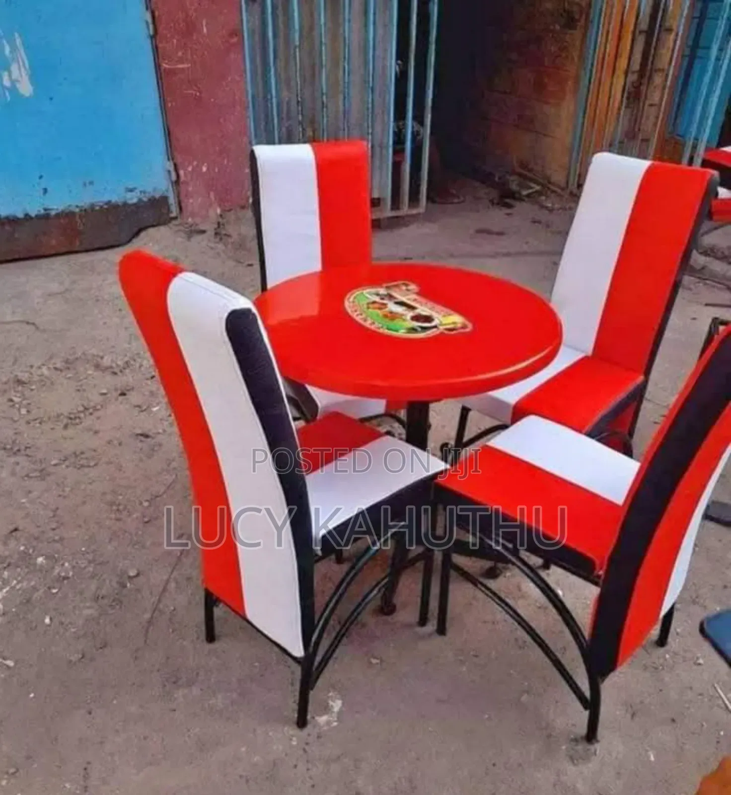 Restaurant Set Executive Red and White Blended