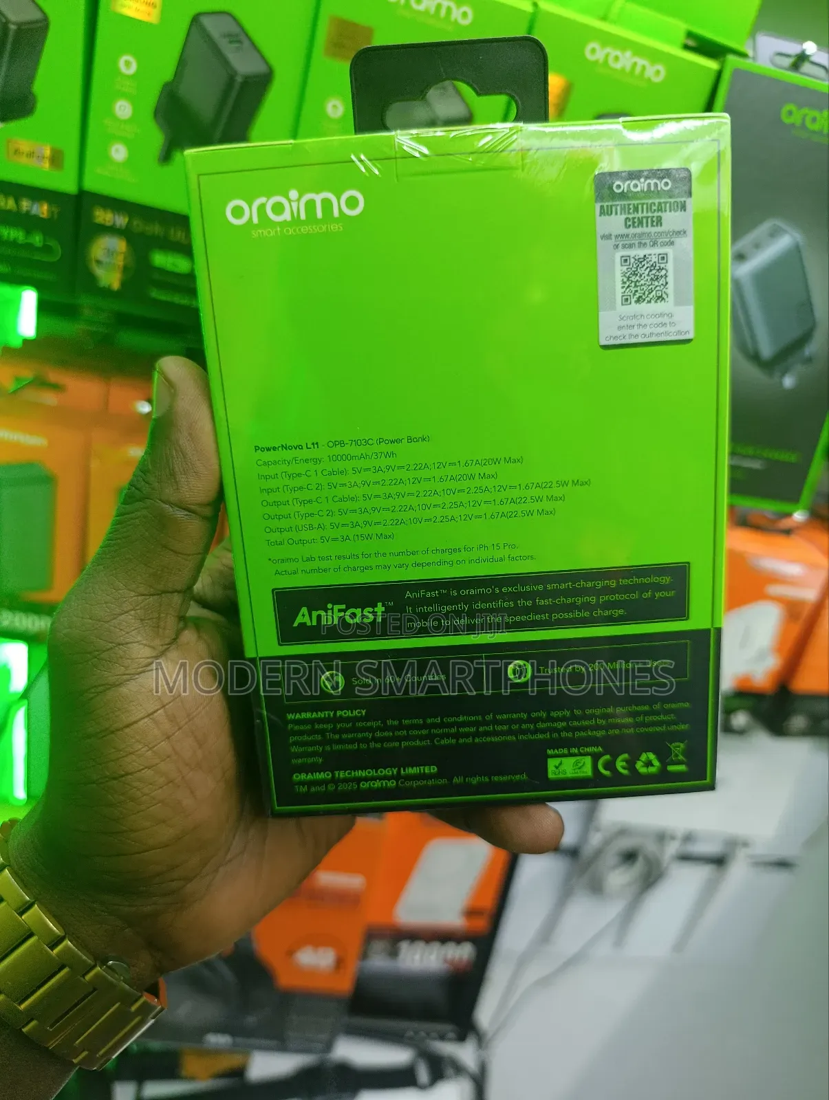 Oraimo Powernova L11 10000mah 22.5w Power Bank