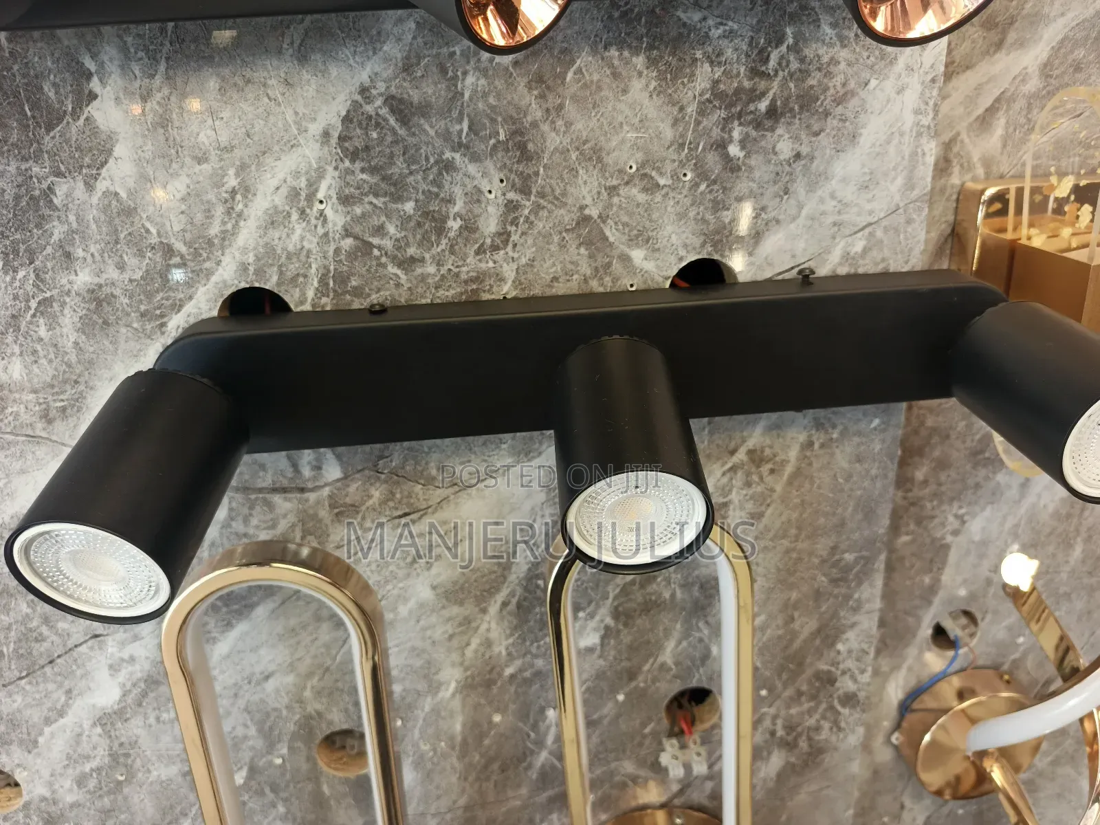 Trio Black Wall Spotlight