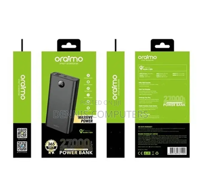 Oraimo 27000mah Massive Power Bank Opb-P271d