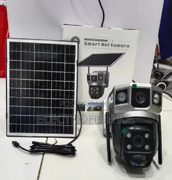 Dual Lens Solar 4g Cctv Camera V380 Two Way Audio