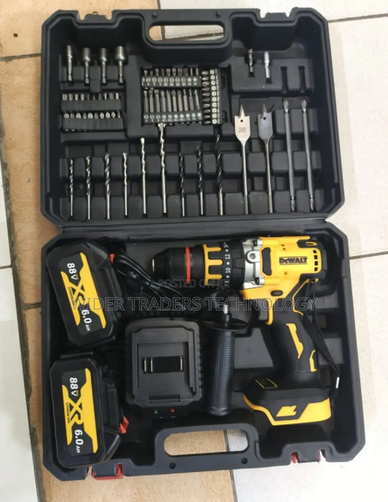 Dewalt 88v Cordless Electric Hammer Drill 47pc Toolset