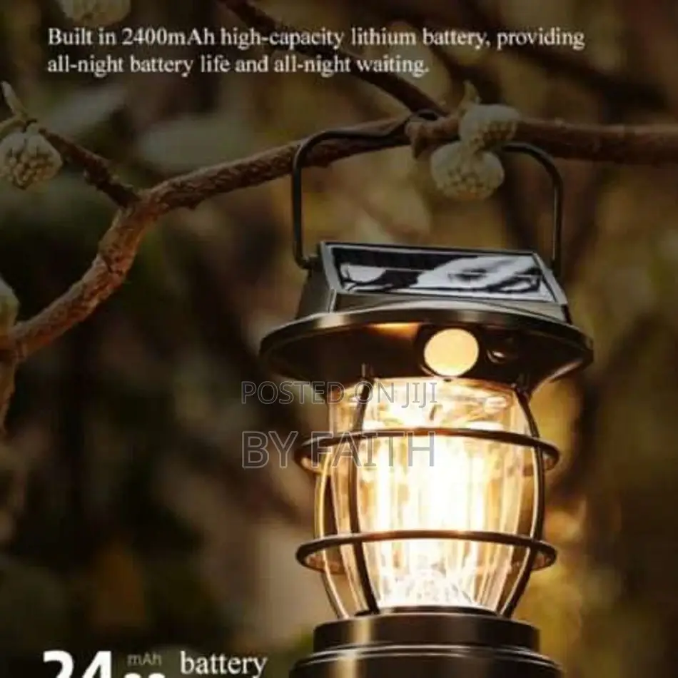 Solar Sensor Light.Rechargeable, And Waterproof Led Lantern.