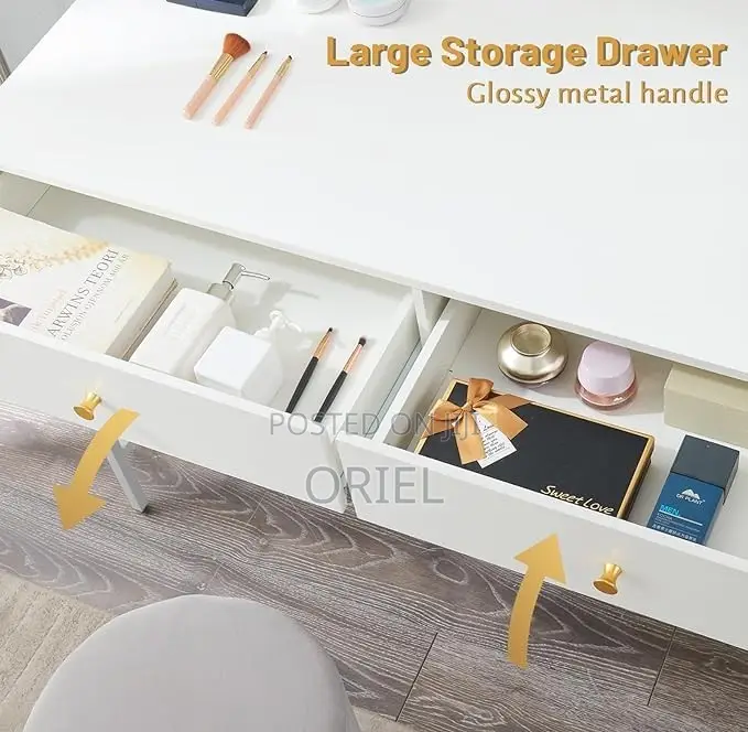 Bedroom Rack; Decorative Bedside Rack With Dual Drawers