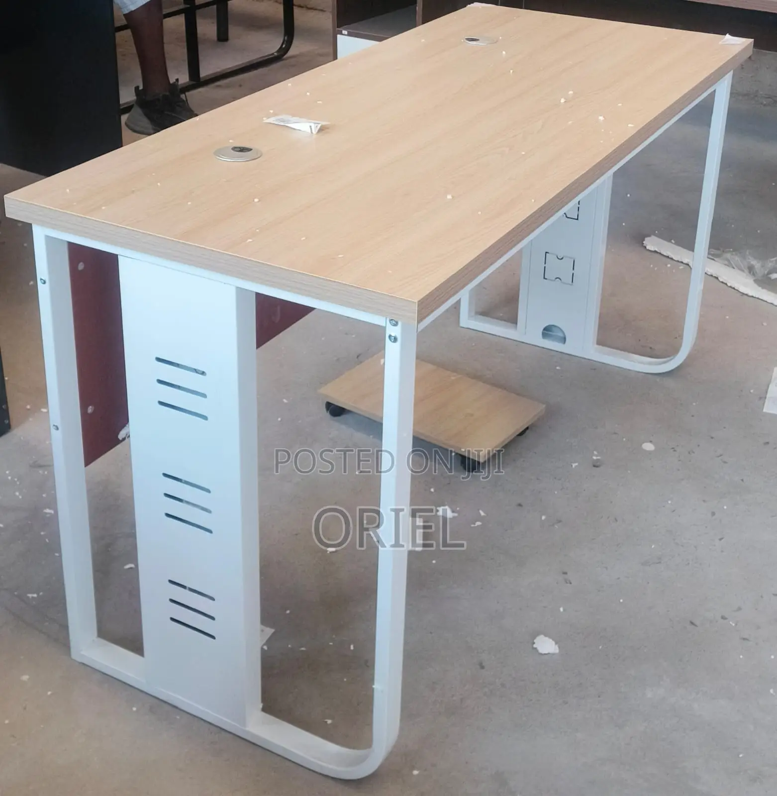 Office Desks; Compact Home Office Desk With Metal and Wood