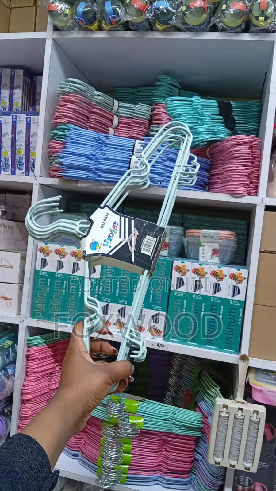 10pcs Strong Clothes Hangers Stainless Steel With Rubber Coating
