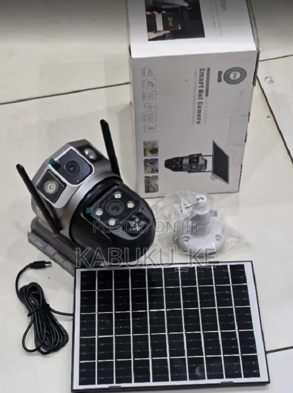 Dual Lens 4g Simcard Solar Powered Cctv Outdoor Camera With Audio
