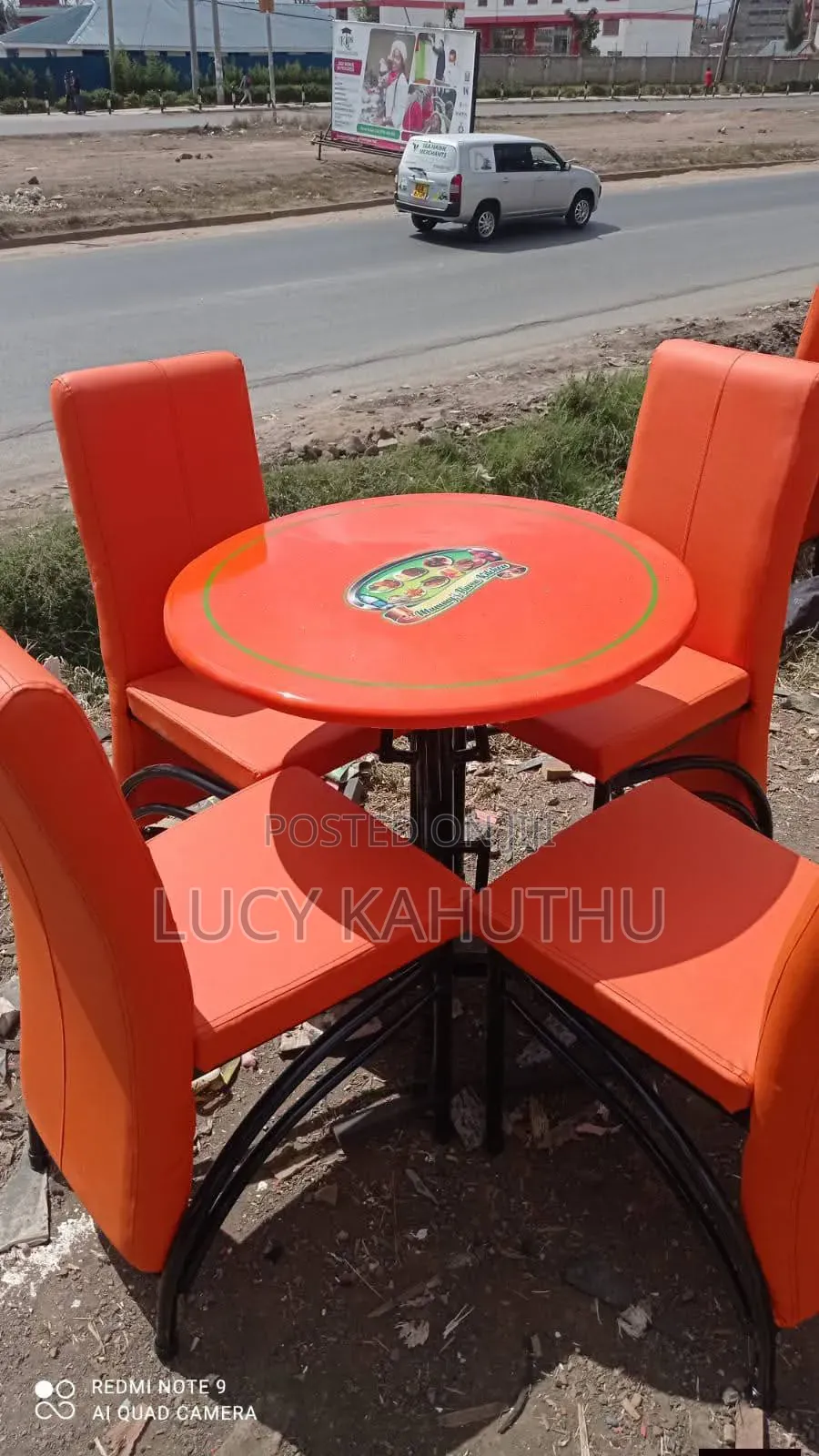 Log Executive Chairs With Marble Top and Black Strong Frame