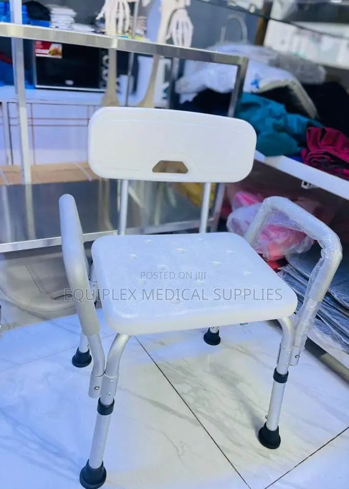 Shower Chair With Detachable Armrests and Backrest