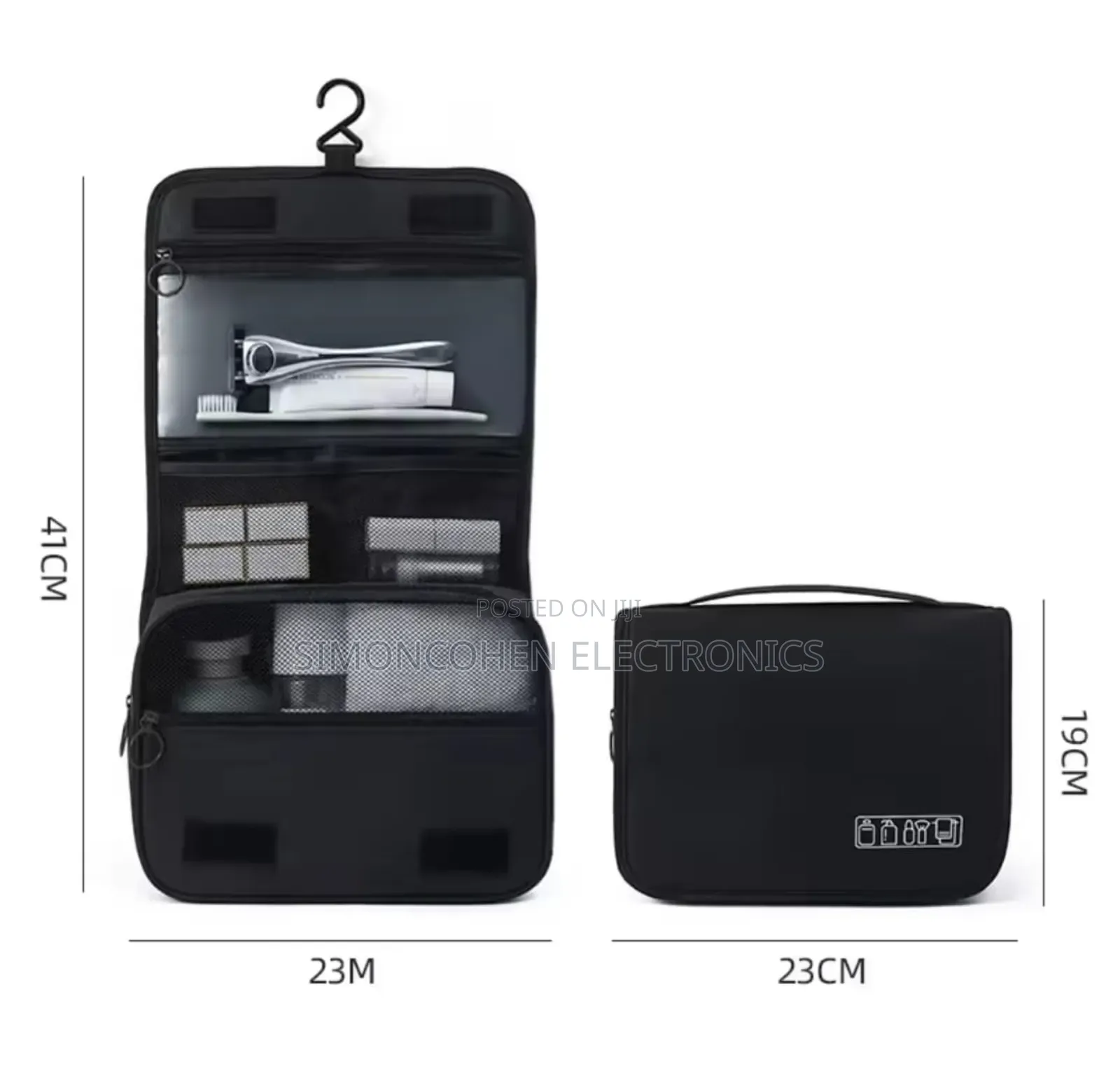 Portable Cosmetic Makeup Toiletry Bags With Hooks