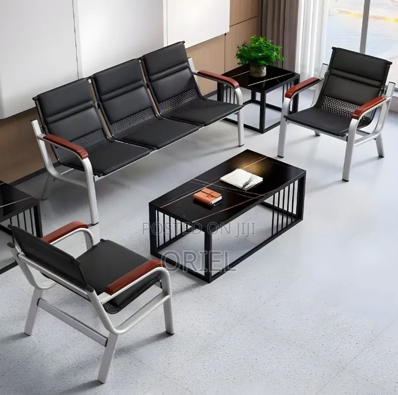 Office Sofa; Modern Business Lobby Sofa With Arm Support