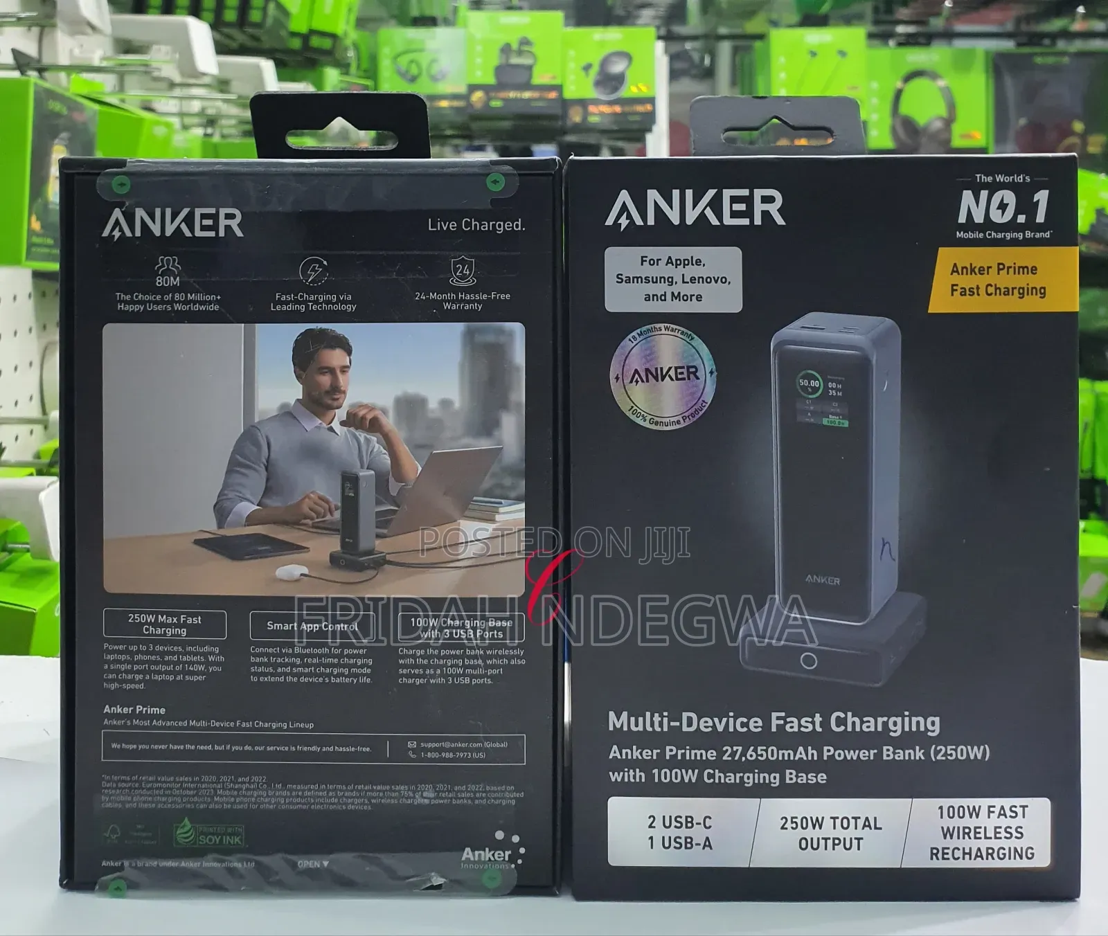 Anker Prime 27,650mah *250w* Power Bank *With 100w Charging Base