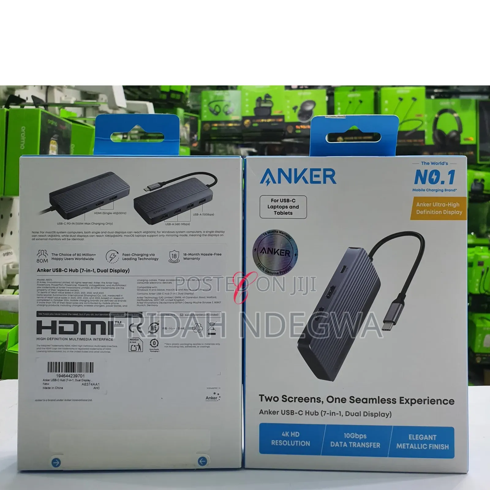 Anker *7 in 1 Dual Display Usb C Hub* Hd Resolution