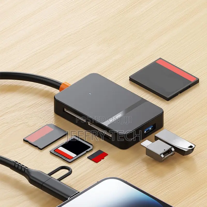 Usb Type C + Usb 3.0 8 in 1 Multi-Ports Card Reader Support Ms Cf Tf/S