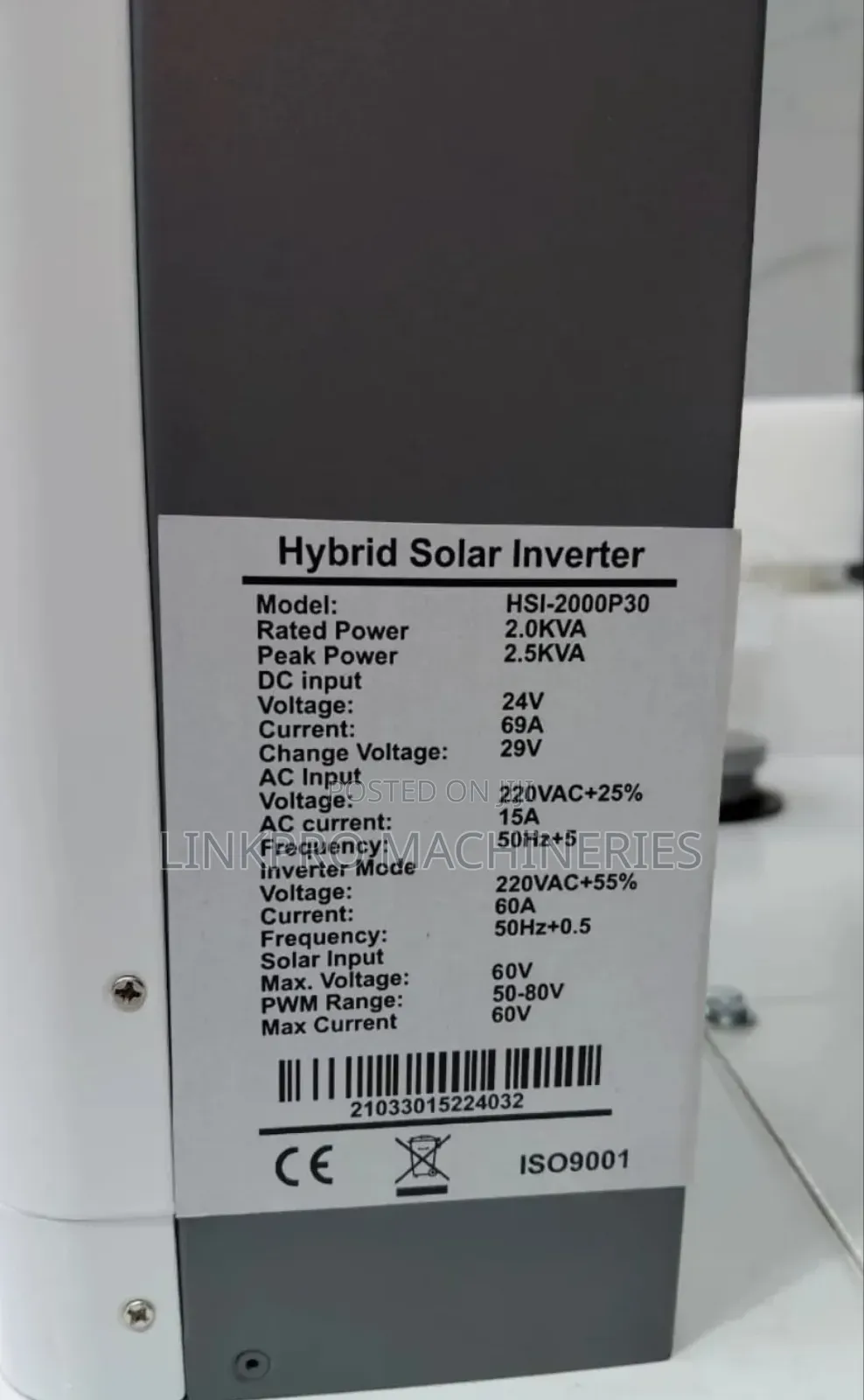 2.5kva 24 Volts Solarmax Hybrid Inverter