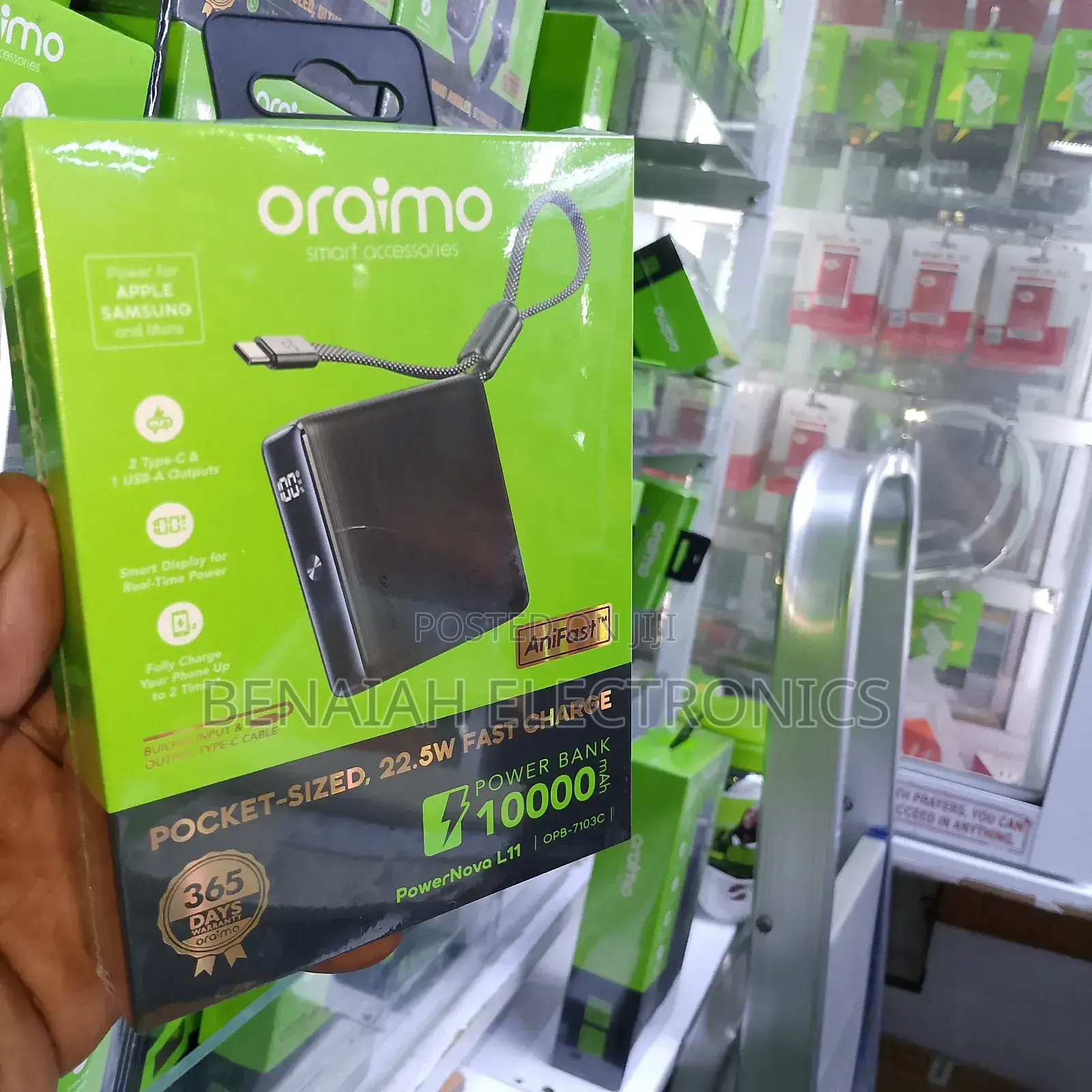 Oraimo Pocket Sized Powerbank 10000mah 22.5 Watts Anifast