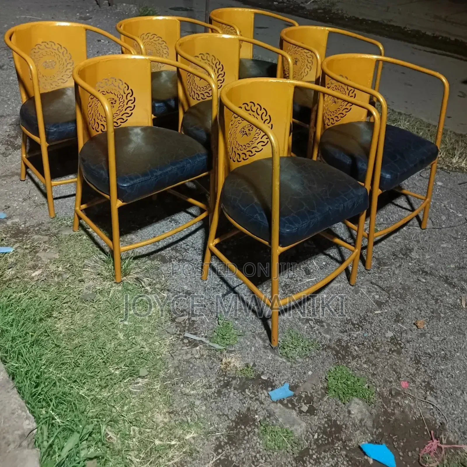 Hotel or Restaurant Powder Coated Gold Chairs