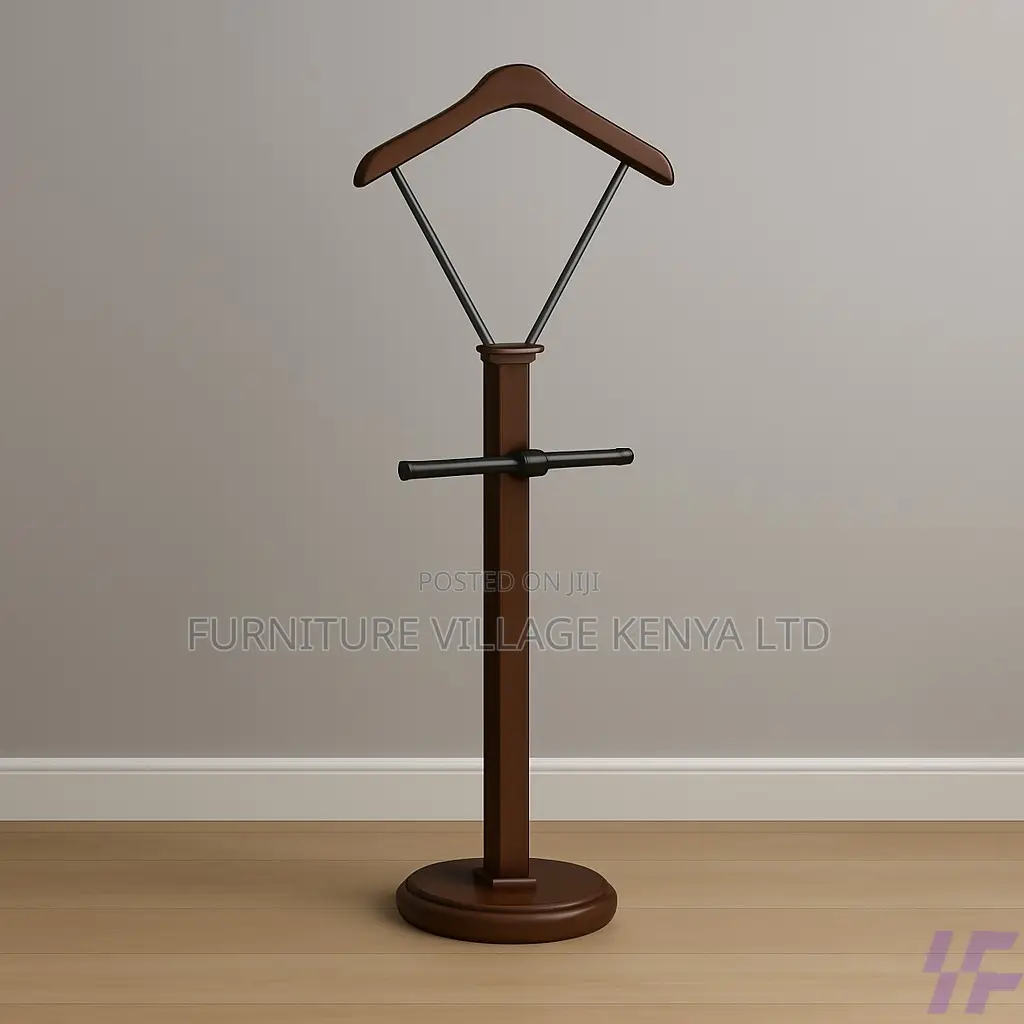 Coat Hanger; Modern Mahogany Office Coat Hanger