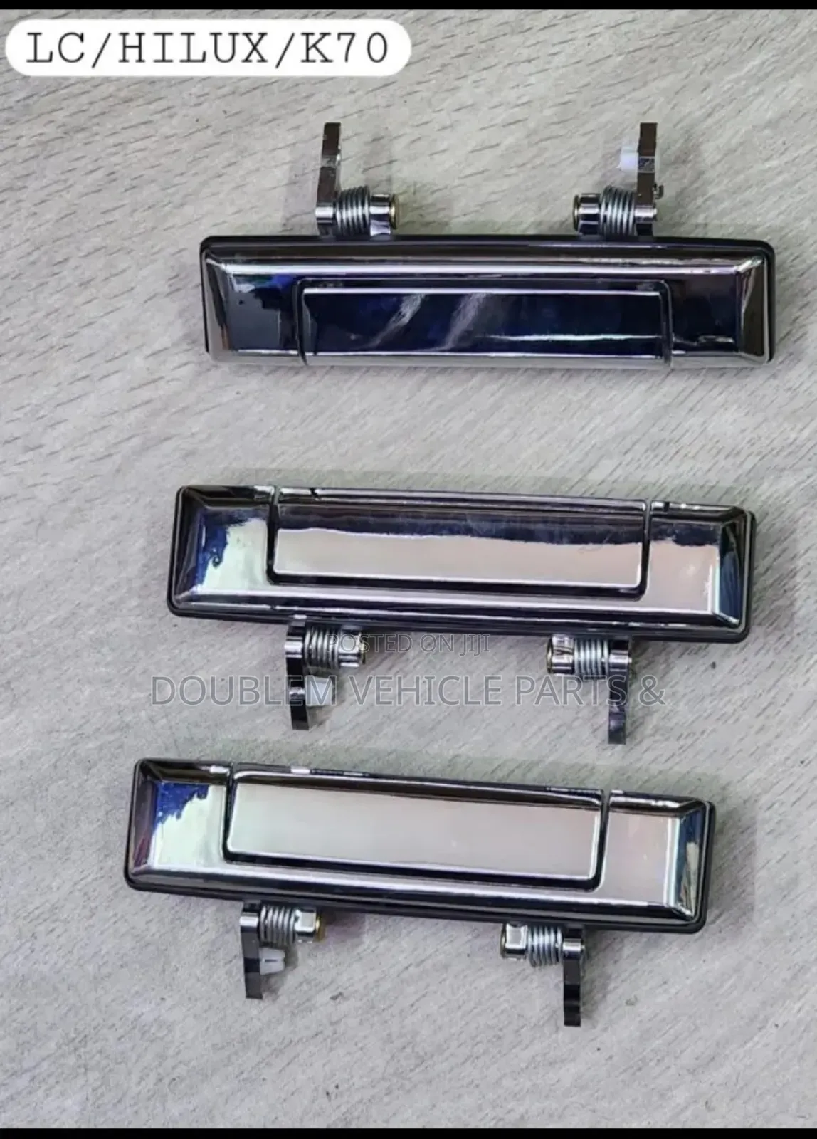Outer Door Handle Toyota Hilux, K70,Landcruiser Lcsilver/Chrome Shiny