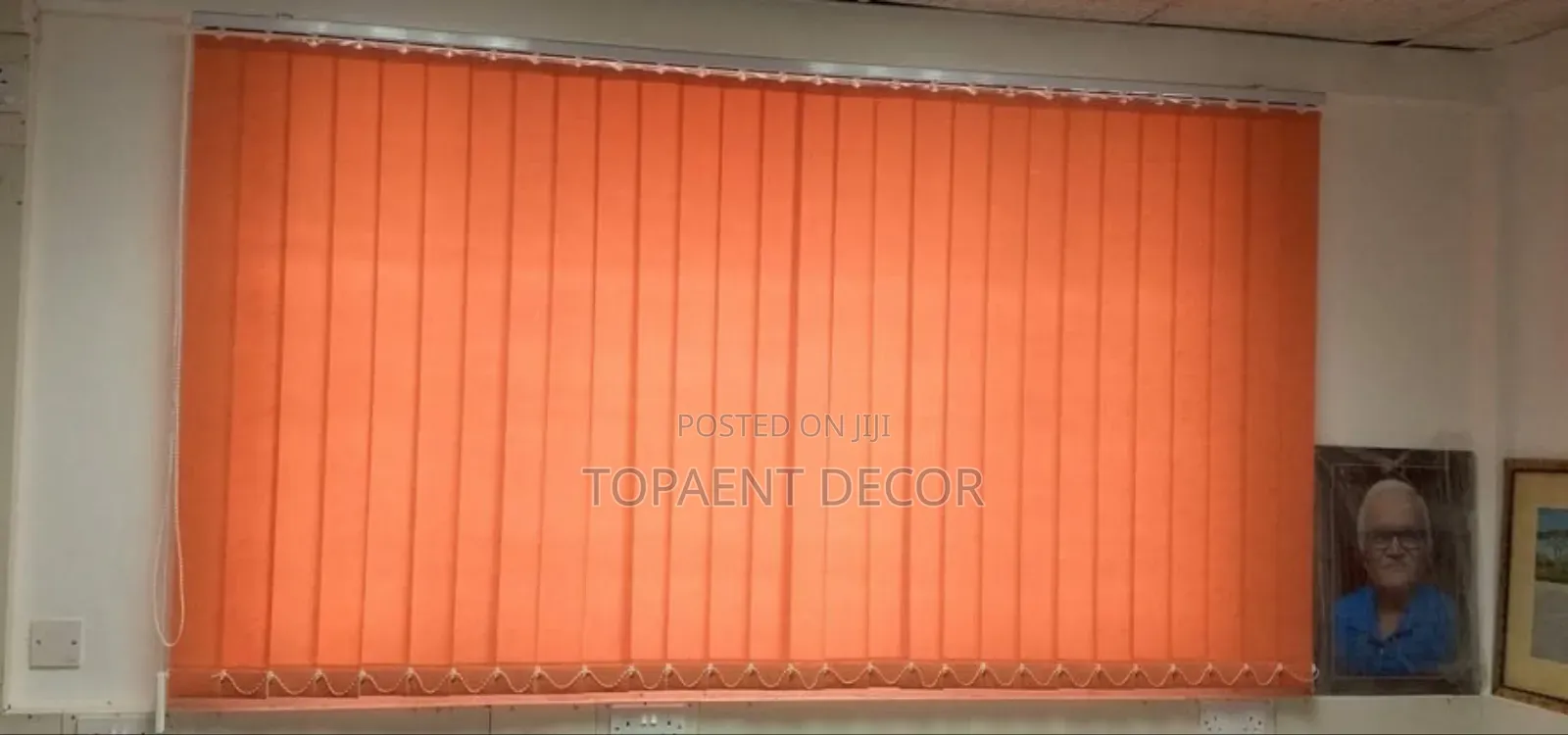 Modern Comfort , Window Perfection Vertical Orange Window Blinds