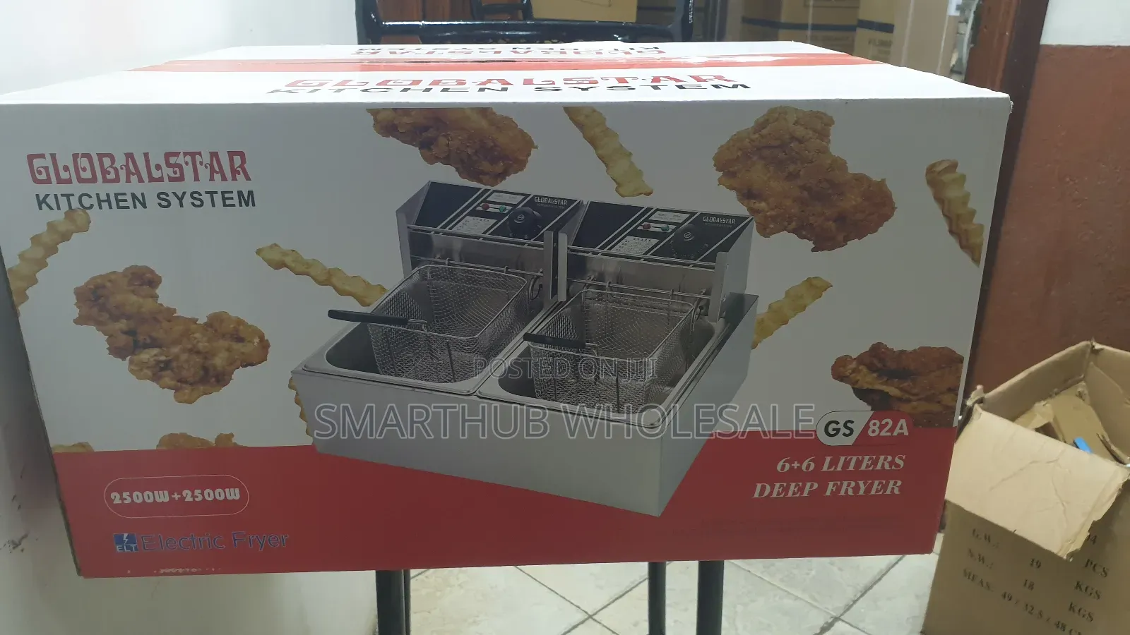 Globalstar 12l (6l+6l) Stainless Steel Double Electric Deep Fryer