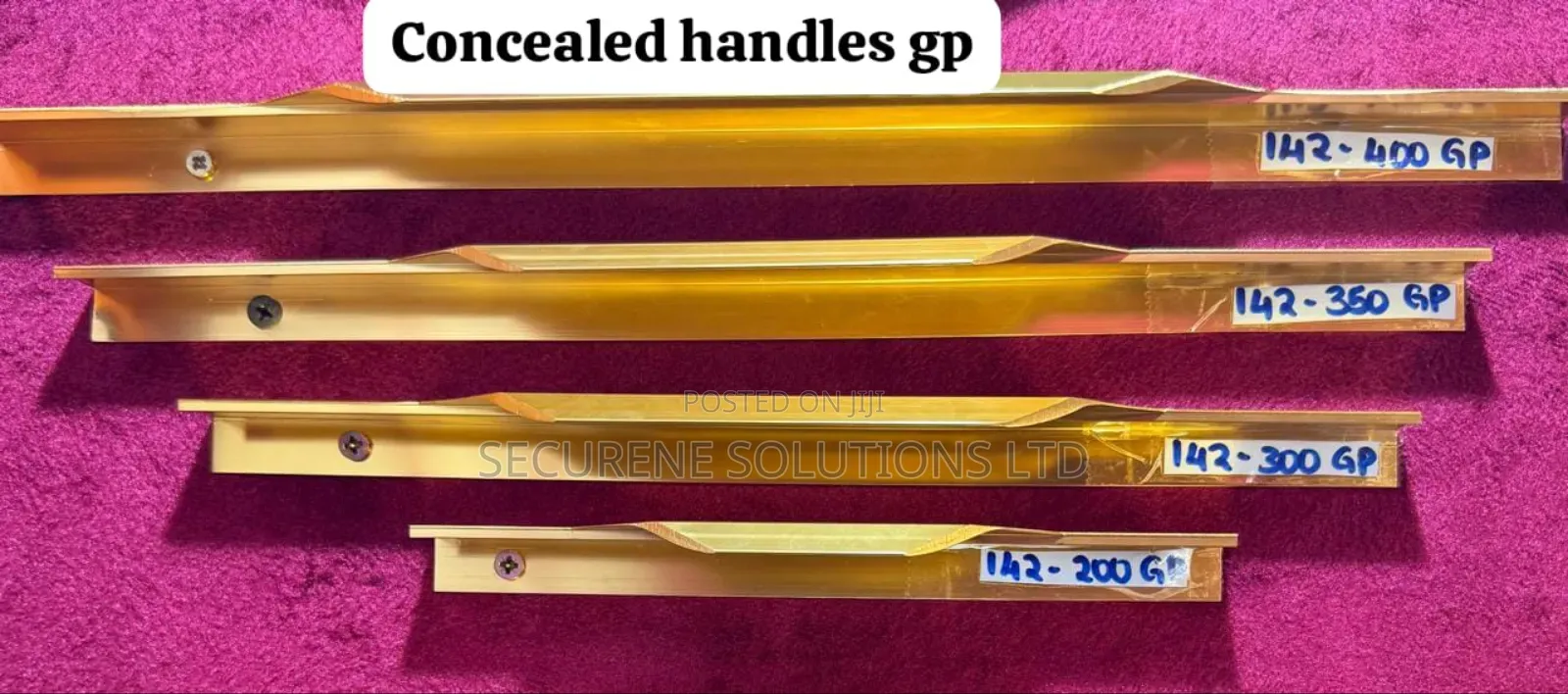 Black/Gold-colored, C-type Aluminum Profile Handles