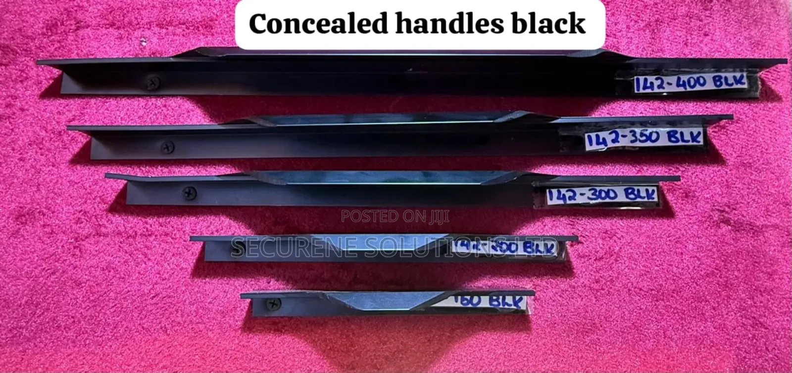Black/Gold-colored, C-type Aluminum Profile Handles