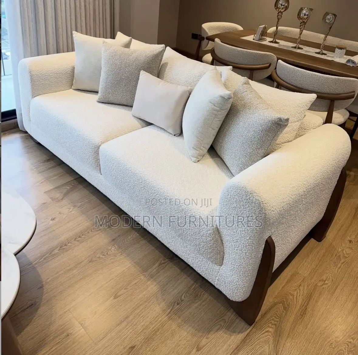 Beautiful White 3 Seater Sofa