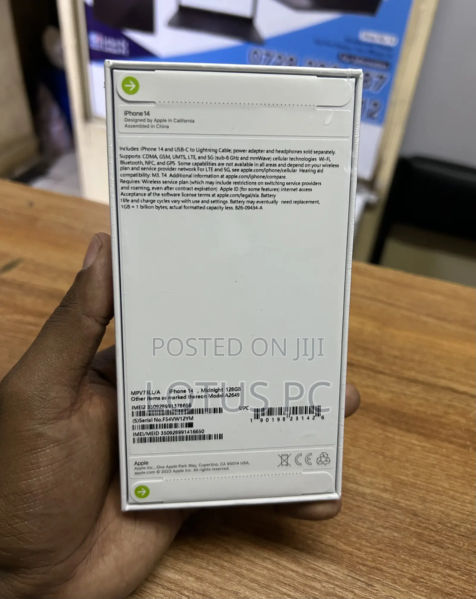 New Apple iPhone 14 128 GB Black