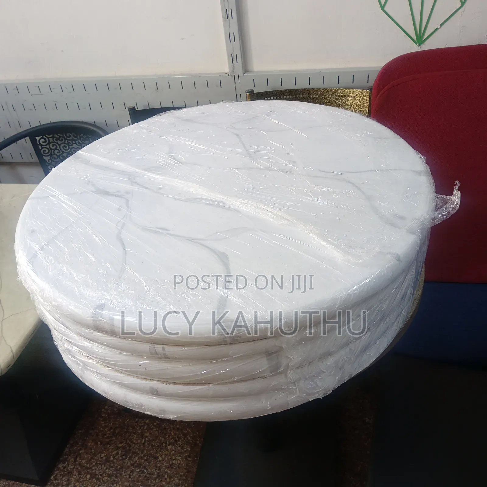 White and Grey Marble Top