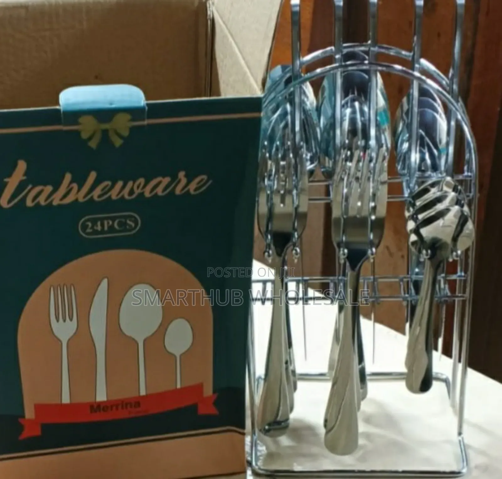 Cutlery- Heavy Duty 24pcs Stainless Steel Cutlery Set