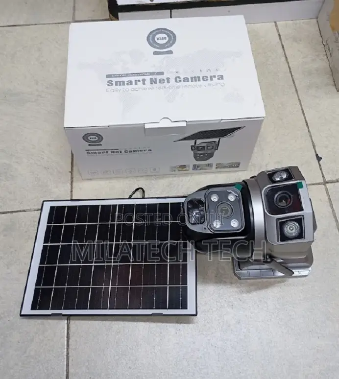 Dual Lens Solar 4g CCTV Camera Motion Detection Remote Monitoring