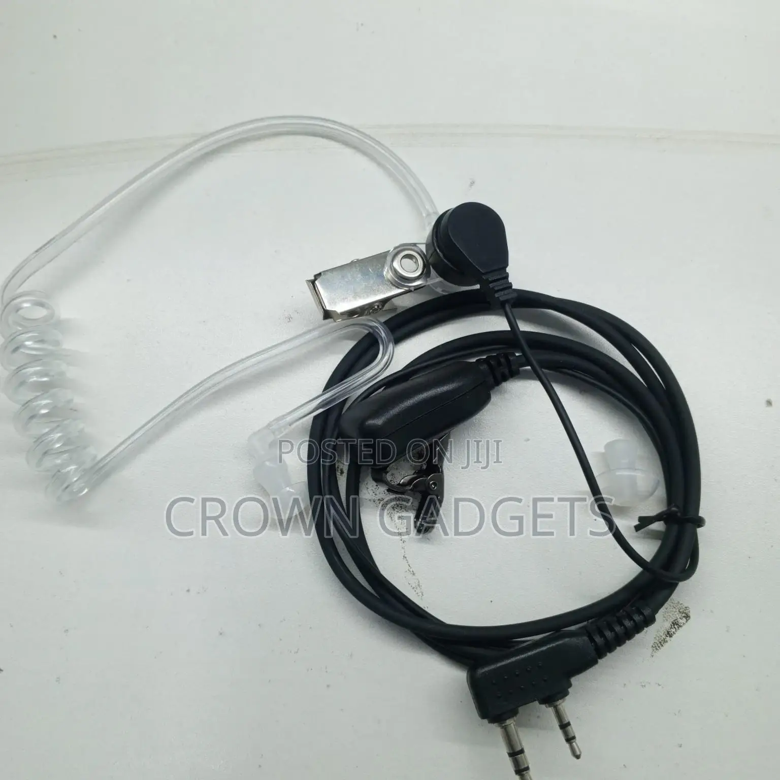 Fbi 2-Pin Acoustic Tube Walkie Talkie Earpiece With PTT
