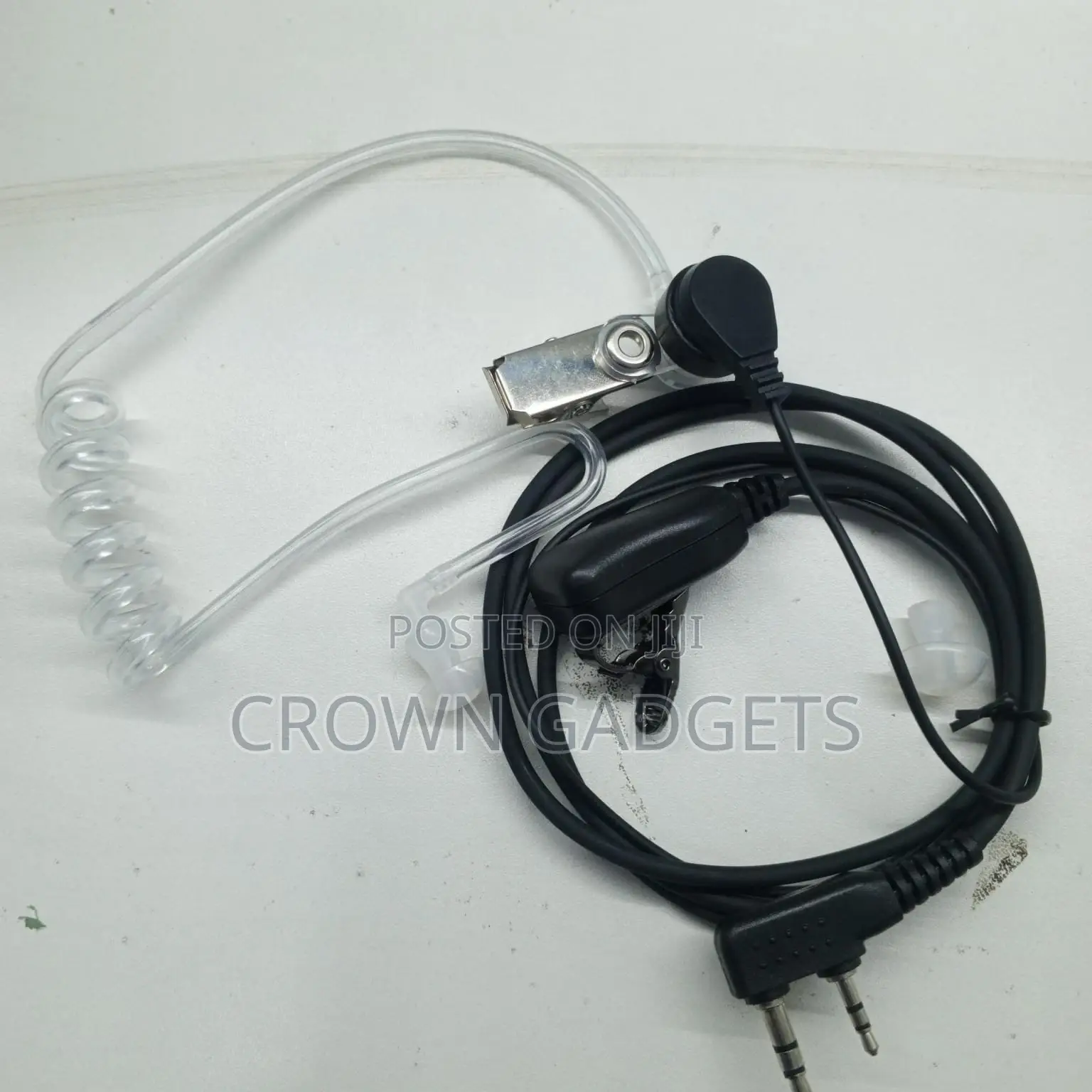 Fbi 2-Pin Acoustic Tube Walkie Talkie Earpiece With PTT