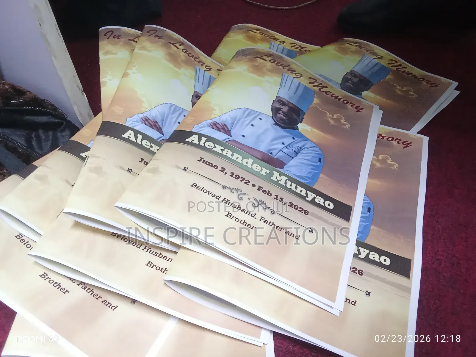 Clear A4 Euologies Printing _________