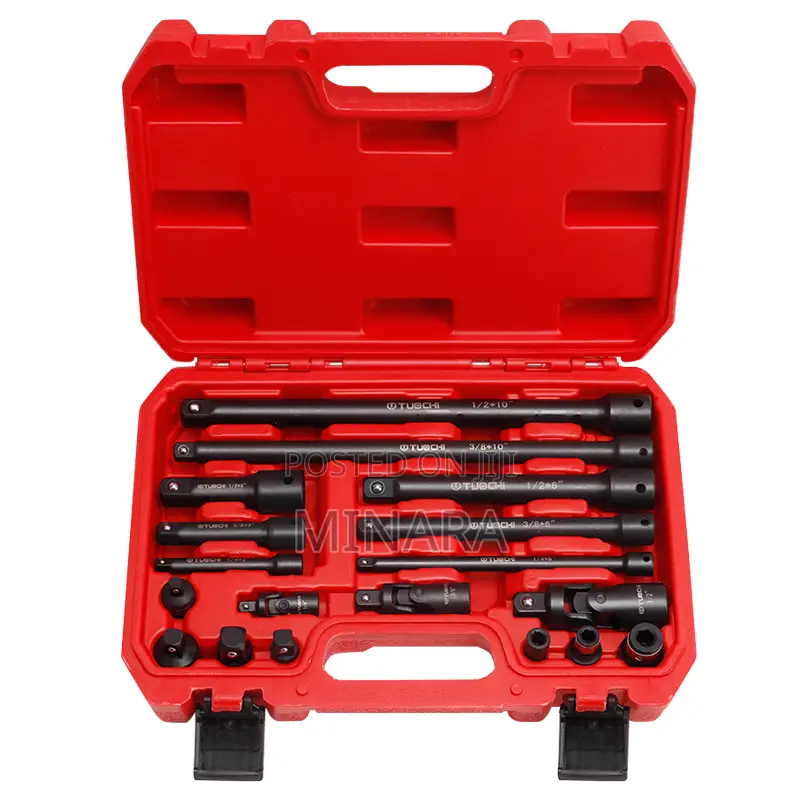 18 Pcs, Impact Wrench Socket Extensions Set, 1⁄2”, 3/8”,1/4”