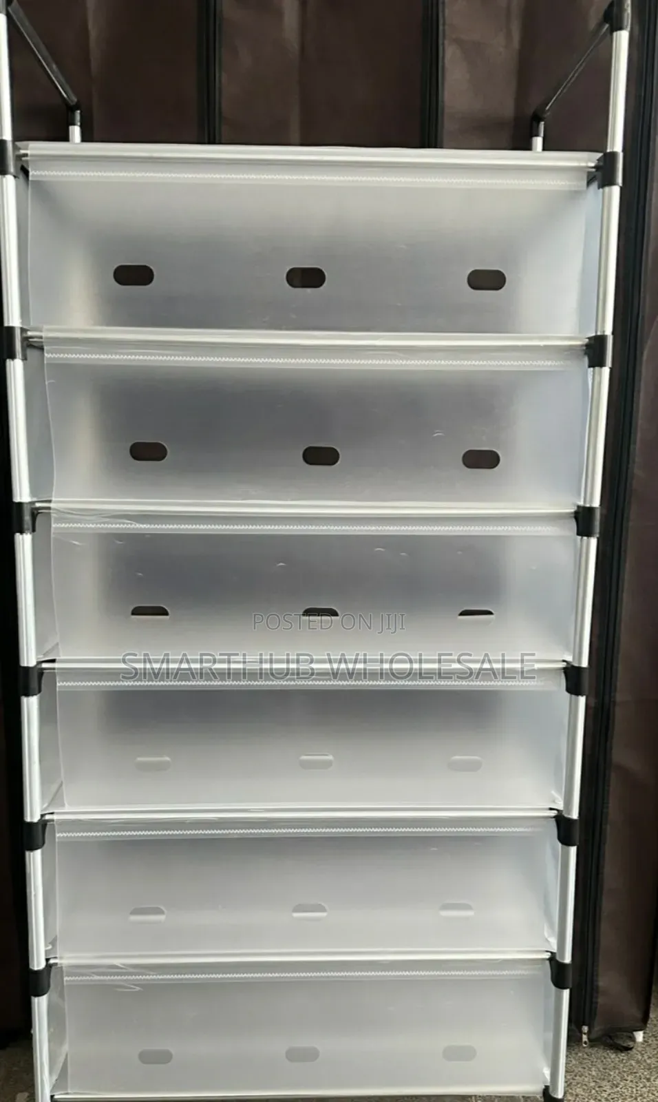 Shoe Rack Organizer 7tiers Dust-Proof Stainless Steel Free Standing