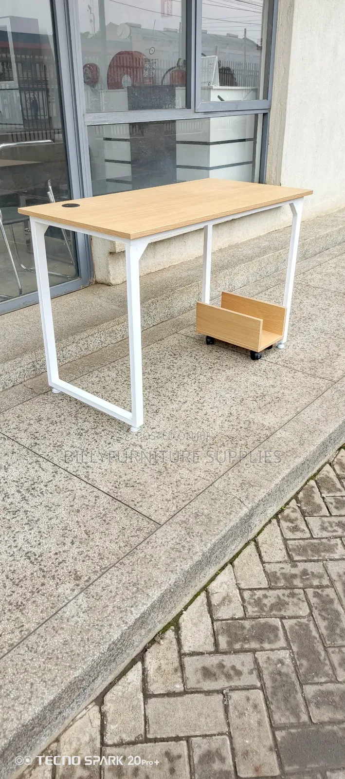Desk With Metallic Frame
