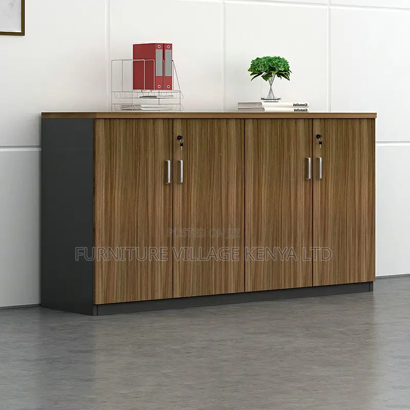 Office Cabinet; 4 Door Wooden Credenza Cabinet