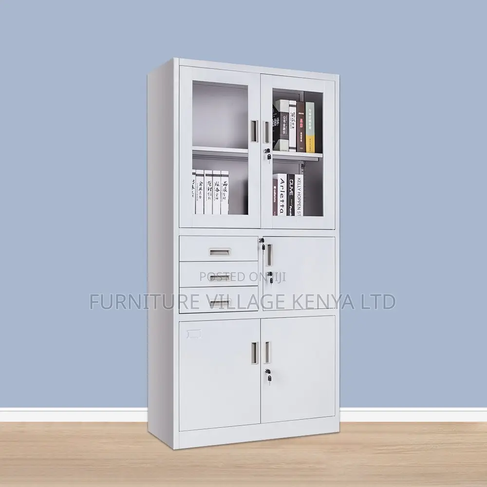 Office Cabinet; 2-door Metallic Cabinet With Safe