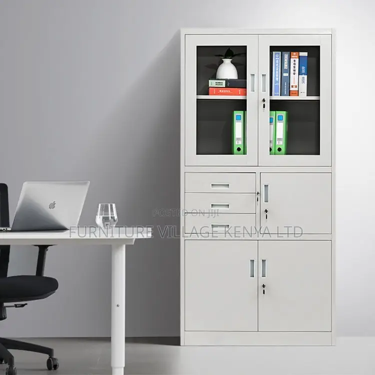 Office Cabinet; 2-door Metallic Cabinet With Safe