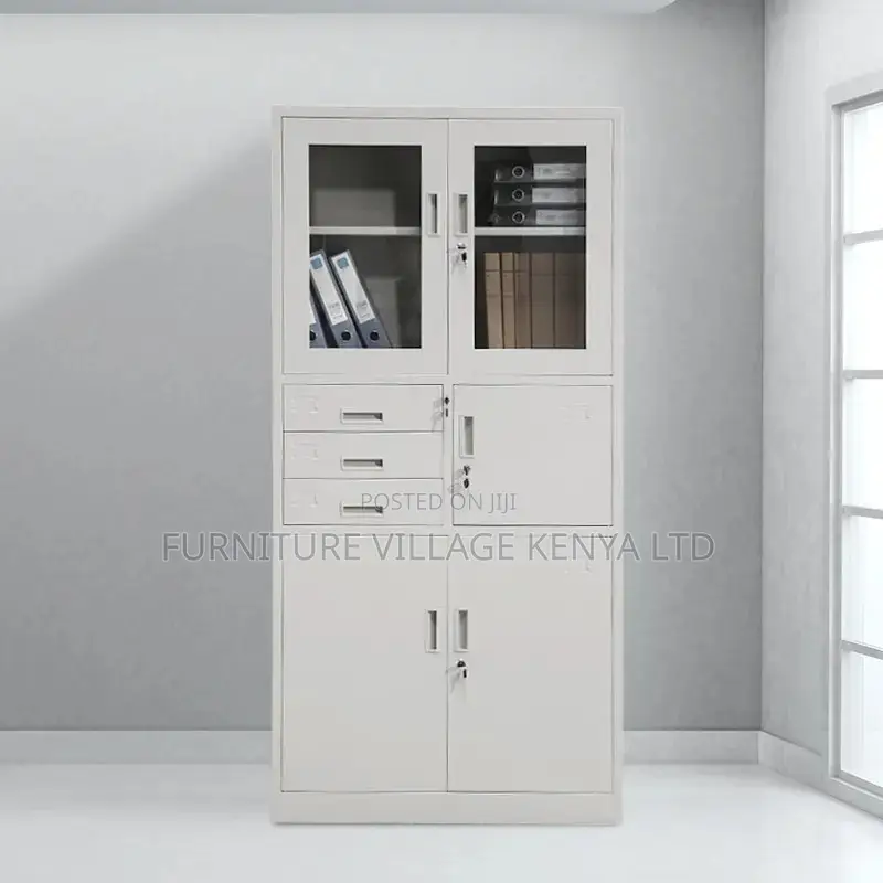 Office Cabinet; 2-door Metallic Cabinet With Safe
