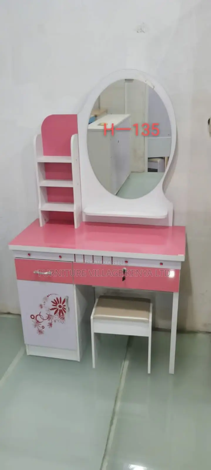 Dresser; White Vanity Dressing Table Set With Mirror