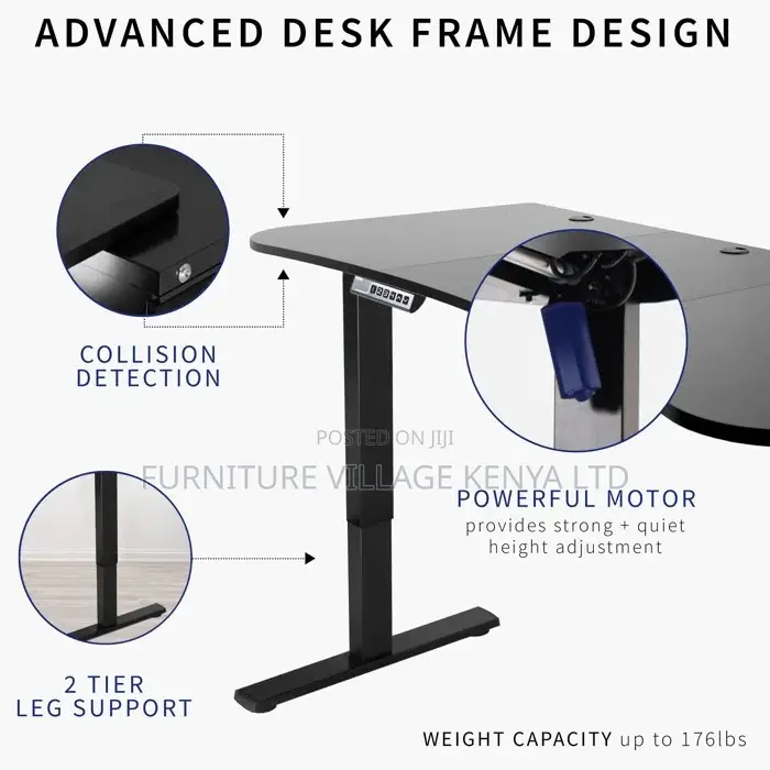 Office Desk; 160cm Height Adjustable Electric Standing Desk