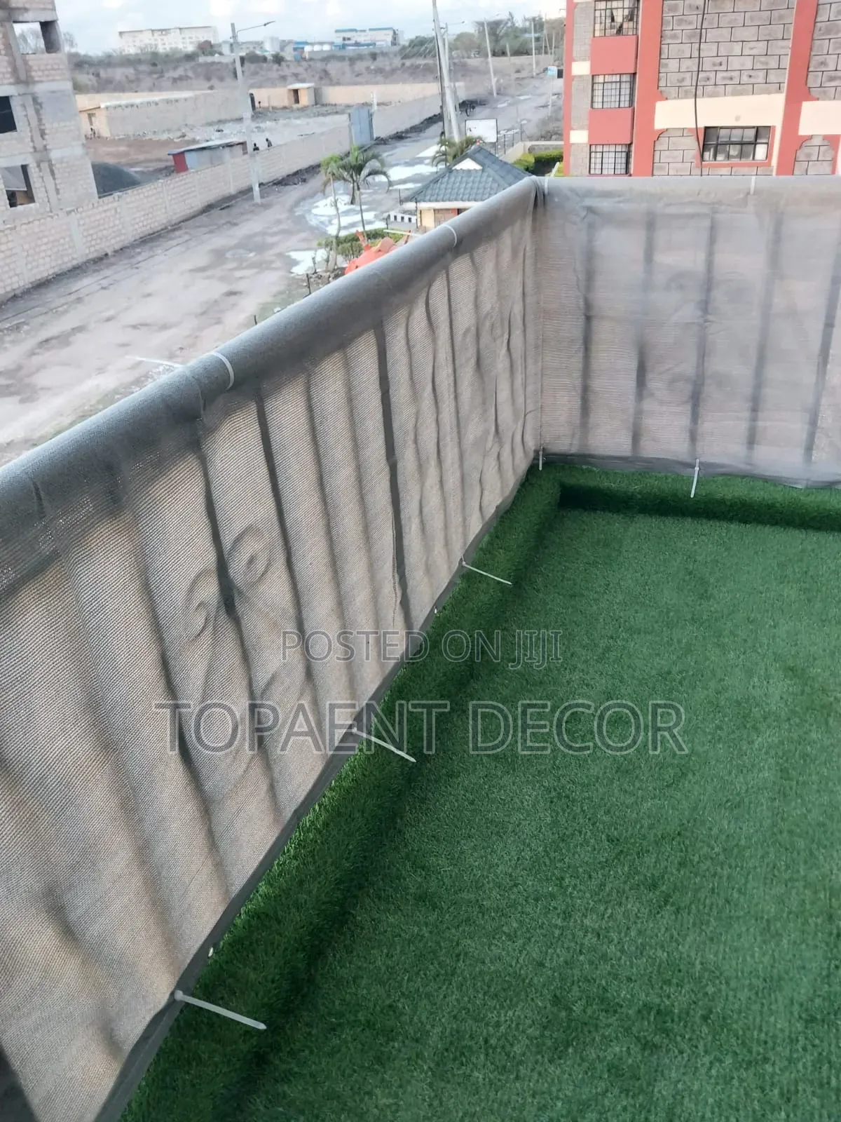 5m Wide And 1m High .Quality Light Grey Balcony Shield