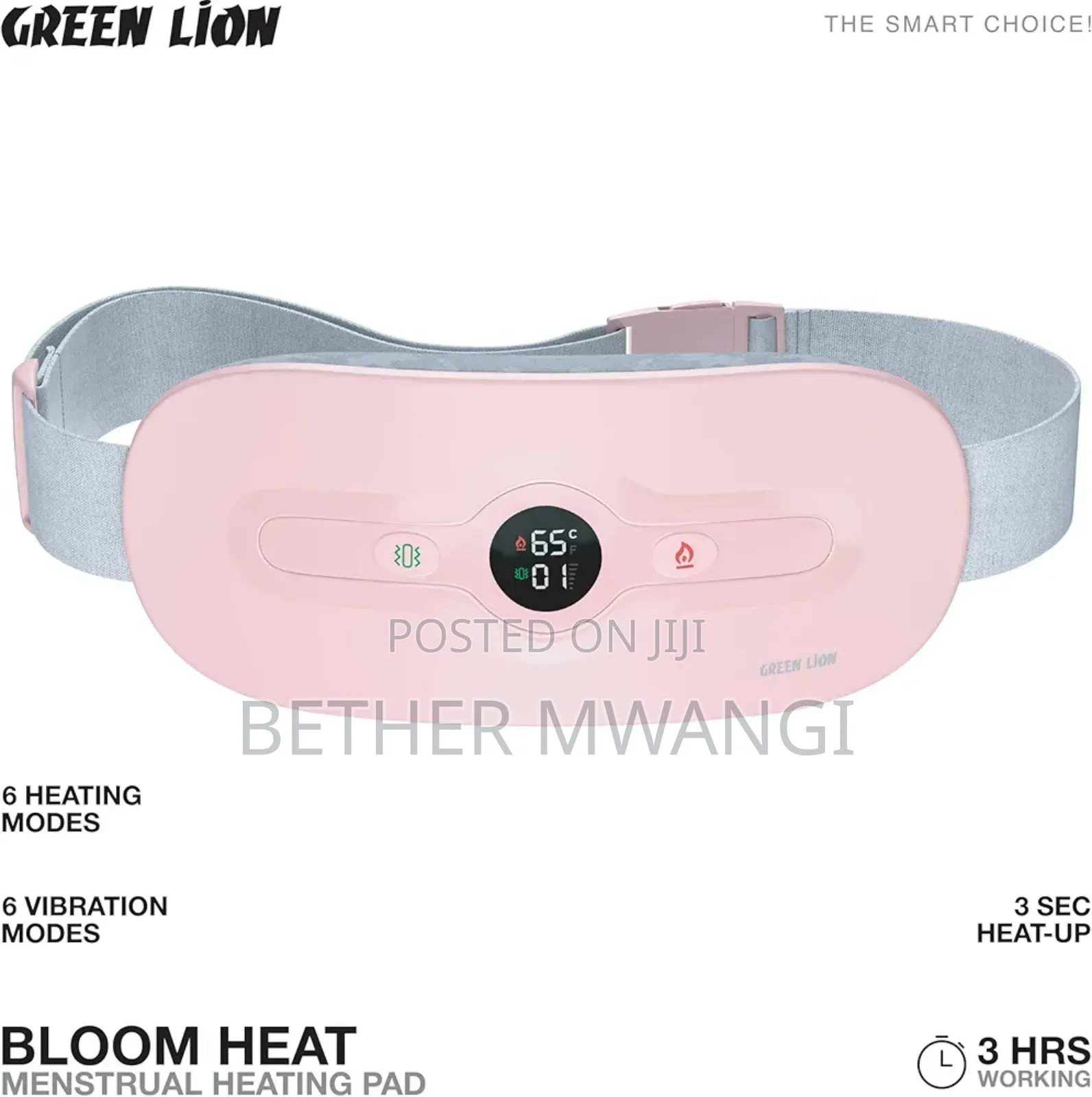 Green Lion Bloom Heat Menstrual Heating Pad In Kenya