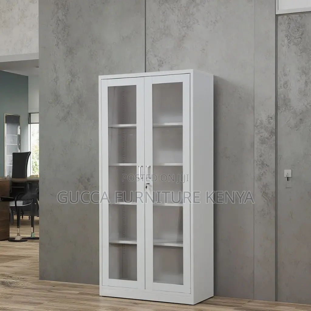 2-door Full Glass Office Document Cabinet