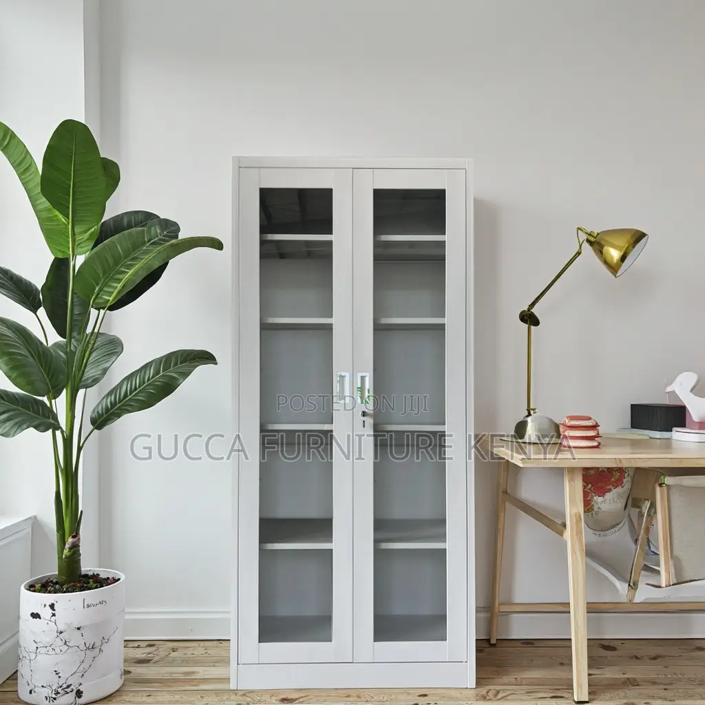 2-door Full Glass Office Document Cabinet