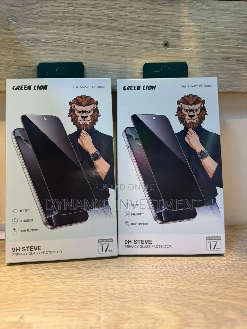 iPhone 17 Pro Green Lion 9h Privacy Glass Screen Protector